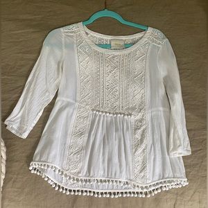 Maeve White Blouse- size small
